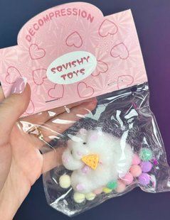Игрушка "Хомячок", 4,5 см, антистресс, мишура Таба Сквиш
