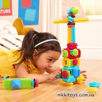 Конструктор игольчатый Battat Lite Bristle Blocks - Строитель, 56 дет