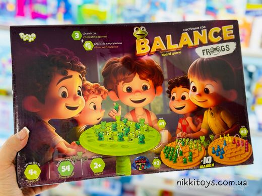 Развивающая настольная игра "Balance Frogs" большая, балансир +IQ-шашки