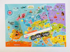 Карта Европы пазл на 100 дет