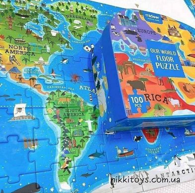 Пазл «Карта Мира» в чемодане 100дет