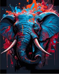 Картины по номерам Слон красный Strateg размером 40х50 см (DY 423)