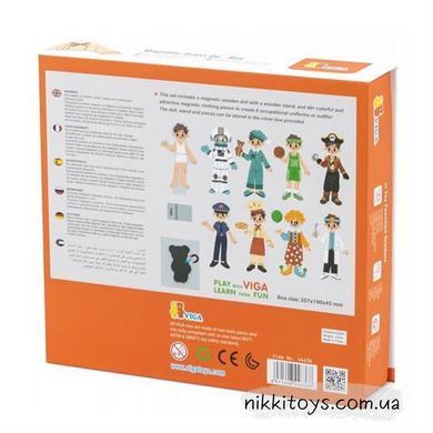 Магнітна гра Viga Toys Вдягни хлопчика, Монтессорі