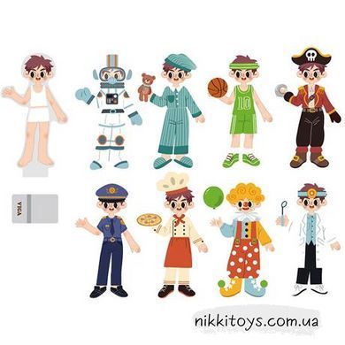 Магнітна гра Viga Toys Вдягни хлопчика, Монтессорі