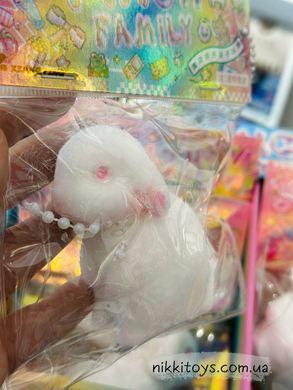 Игрушка зайчик, 8см, антистресс, мишура Таба Сквиш