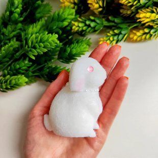 Игрушка зайчик, 8см, антистресс, мишура Таба Сквиш