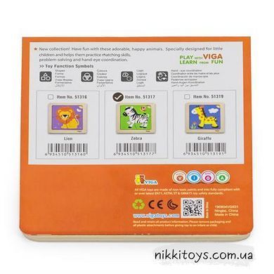 Дерев'яний мініпазл Viga Toys Бджілка