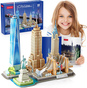 Тривимірна головоломка-конструктор Cubic Fun Сіті лайн Нью-Йорк (MC 255h)