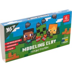 Пластилін YES, 6 кол., 120г "Minecraft" 540628
