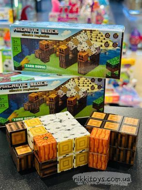 Конструктор магнітний 35 деталей Майнкрафт Minecraft
