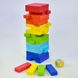 Настольная игра "Дженга - Вежа" цветная + кубик