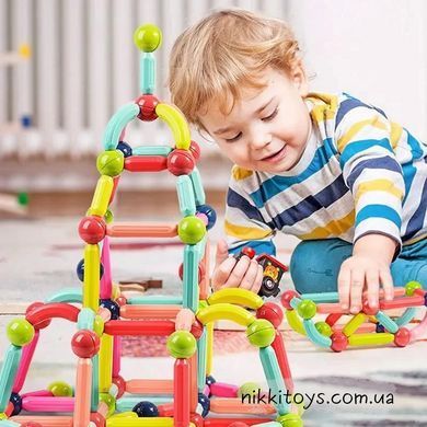 Конструктор магнитный 3D для творчества 63 дет