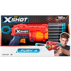 X-Shot Red Быстрострельный бластер EXCEL FURY 4 (16 патронов) 36377R