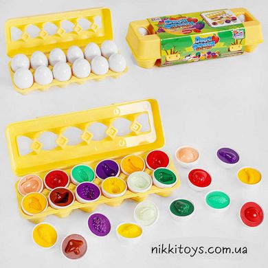 Овочі та фрукти 3D сортер "Яєчний лоток" Matching Eggs Монтесорі  48666