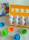Овочі та фрукти 3D сортер "Яєчний лоток" Matching Eggs Монтесорі  48666