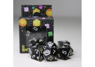 Набор кубиков (дайсы) - Transparent 7 Dice Set - Black