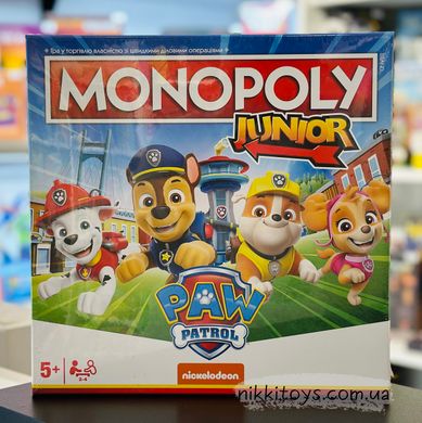 Настільна гра Hasbro Paw Patrol Monopoly Junior Монополія Щенячий патруль (укр)