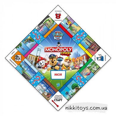 Настільна гра Hasbro Paw Patrol Monopoly Junior Монополія Щенячий патруль (укр)