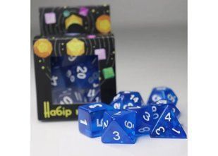 Набор кубиков (дайсы) - Transparent 7 Dice Set - Blue