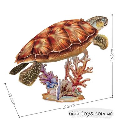 Тривимірна головоломка-конструктор CubicFun Зникаючі тварини Морська черепаха