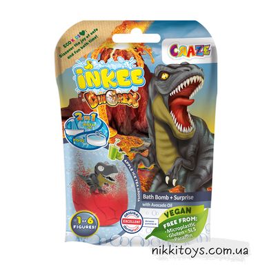 Ароматная бомбочка для ванны с игрушкой Inkee - Динозавры 35597