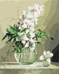 Картина за номерами: Орхідеї у вазі 40*50 BS 21177