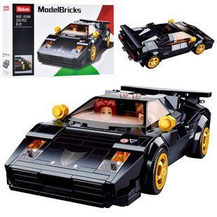 Конструктор SLUBAN "Model Bricks": Машинка чорна, 254 дет