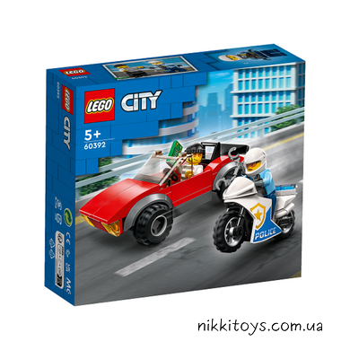 LEGO City Переслідування автомобіля на поліцейському мотоциклі 60392