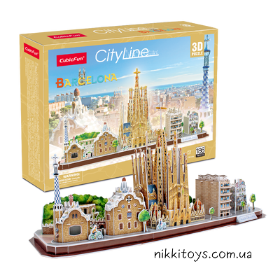 Конструктор 3D Cubic Fun City line Barcelona MC 256H