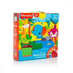 Пазлы «Fisher-Price. Maxi puzzle & Wooden pieces»