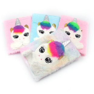 Блокнот пухнастий "Unicorn", клітинка A5