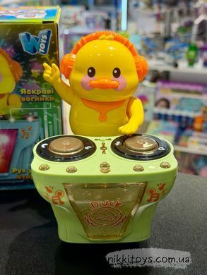 Утенок-диджей WToys, на украинском языке, песни, подсветка, движения, танцует, ездит