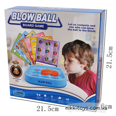 Настольная игра Дуй на мяч (Blow Ball Board Game) тренажер речевого дыхания