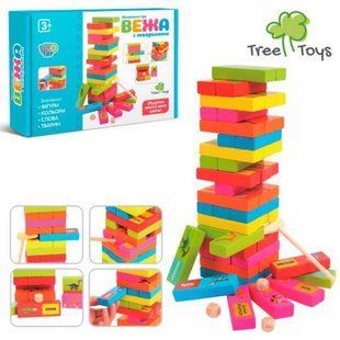 Деревянная игра с молоточком Limo Toy Башня с животными MD 2336 Дженга