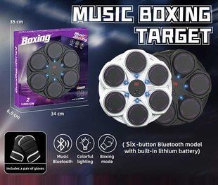 Электронный бокс подсветка, музыка, подсчёт очков, Bluetooth, аккумулятор 3,7 В, липучки, присоски, перчатки
