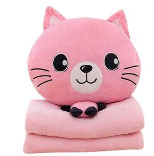Детская мягкая игрушка &laquo;Кошечка&raquo; игрушка с пледом, размер 40 см