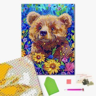 Алмазная мозаика Brushme Медвежонок 25X25 см