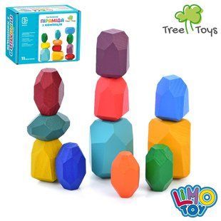 Деревянная игрушка Балансир камушки 11 шт