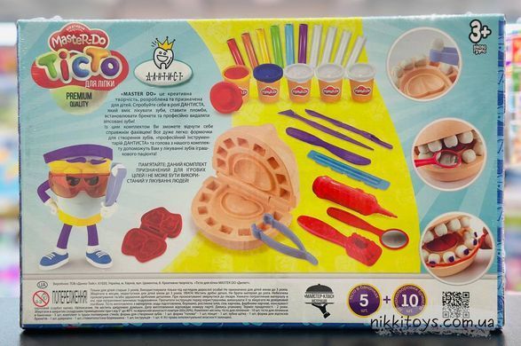Ігровий набір тісто для ліплення Danko toys Master Do Дантист
